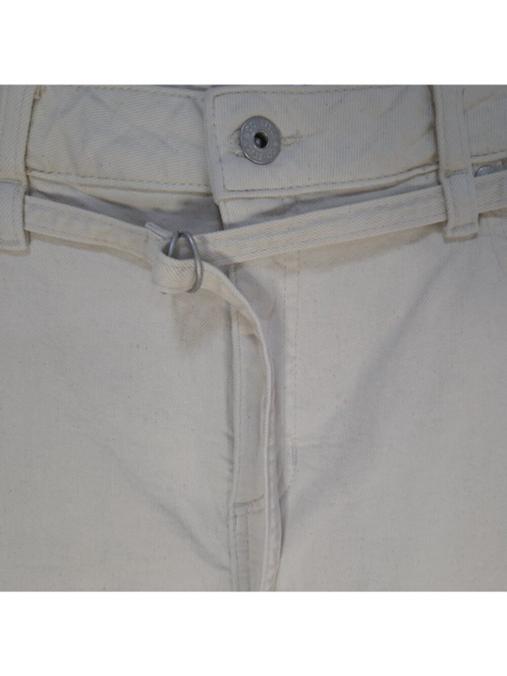 Style&Co. Womens Size 14 Cream Belted Shorts High Rise Slimming Pocket - Picture 8 of 16